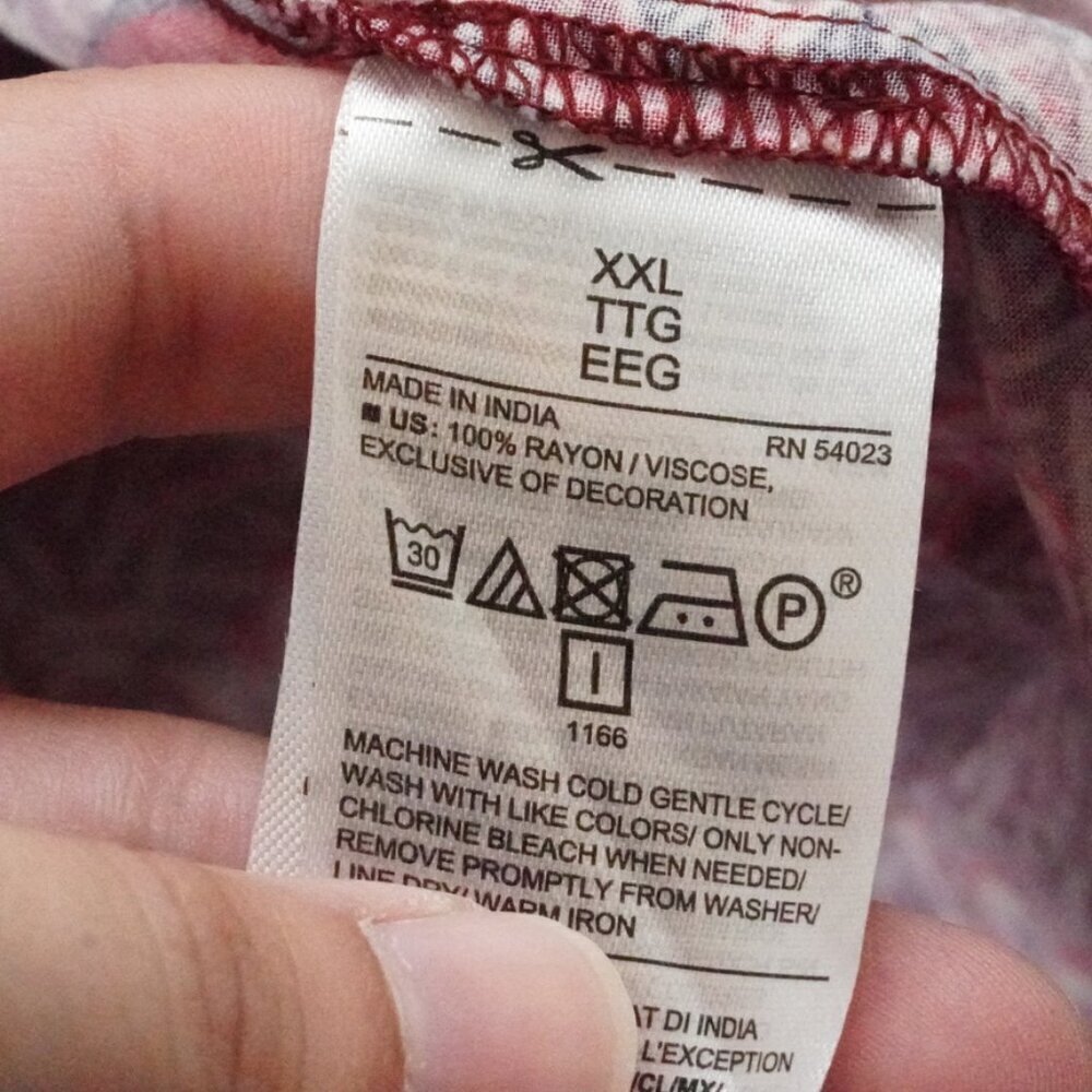 Old Navy Midi Dress Womens 2Xl Floral Print V-Neck Multi Color Long Sleeve - Picture 6 of 13